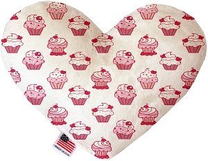 Pink Whimsy Cupcakes Heart Dog Toy (size: 6 Inch)