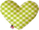 Lime Green Plaid Heart Dog Toy