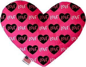 Pink Love Canvas Heart Dog Toy (size: 6 Inch)
