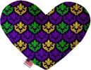 Classic Fleur de Lis Canvas Heart Dog Toy