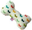 It is a Westie's World Canvas Bone Dog Toy