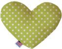 Lime Green Polka Dots Canvas Heart Dog Toy