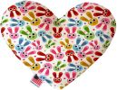 Funny Bunnies Canvas Heart Dog Toy
