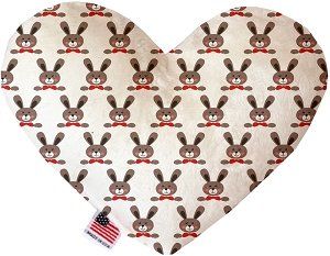 Dapper Rabbits Canvas Heart Dog Toy (size: 6 Inch)