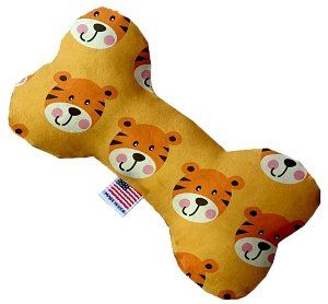 Tally the Tiger Canvas Bone Dog Toy (size: 10 Inch)