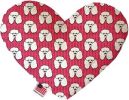 Pretty Poodles Canvas Heart Dog Toy