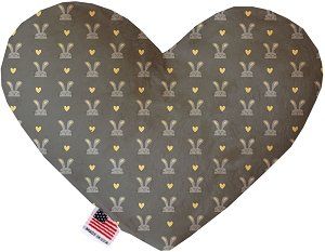 Gray Bunnies Canvas Heart Dog Toy (size: 6 Inch)