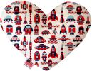 Rocket Man Canvas Heart Dog Toy