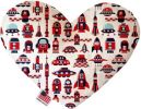 Rocket Man Canvas Heart Dog Toy