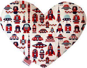 Rocket Man Canvas Heart Dog Toy (size: 6 Inch)