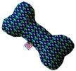 Blue Mushrooms Canvas Bone Dog Toy