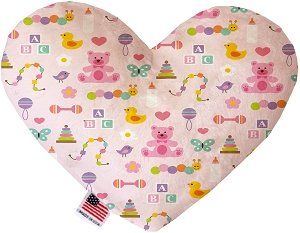 Baby Girl Canvas Heart Dog Toy (size: 6 Inch)