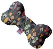 Gray Feathers Wanderlust Canvas Bone Dog Toy