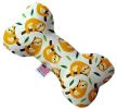Sleepy Sloths Canvas Bone Dog Toy
