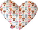 Birthday Buddies Canvas Heart Dog Toy