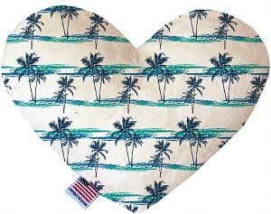 Palm Tree Paradise Canvas Heart Dog Toy (size: 6 Inch)