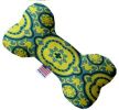 Blue and Yellow Moroccan Patterned Canvas Bone Dog Toy