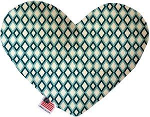Blue Diamonds Canvas Heart Dog Toy (size: 6 Inch)