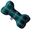 Blue Flowers Canvas Bone Dog Toy