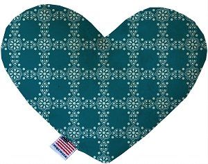 Blue Flowers Canvas Heart Dog Toy (size: 6 Inch)