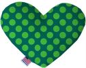 Green on Green Dots Canvas Heart Dog Toy