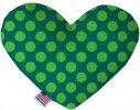 Green on Green Dots Canvas Heart Dog Toy