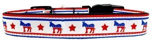 Political Nylon Democrat Dog Collar (size: large)