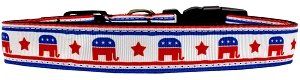 Political Nylon Republican Dog Collar (size: large)