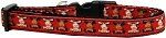 Reindeer Nylon Ribbon Dog Collar (size: Medium Narrow)