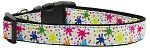 Splatter Paint Nylon Dog Collar (size: Medium Narrow)