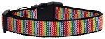 Zigzaggy Rainbow Nylon Dog Collar