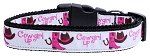 Cowgirl Up Nylon Ribbon Dog Collars (size: large)