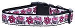 Dangerous in Camo Nylon Ribbon Dog Collars (size: large)