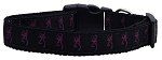 Pink Deer Nylon Ribbon Dog Collars (size: large)