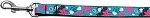 Aqua Love Nylon Ribbon Dog Collars (size: 1 wide 4ft Leash)