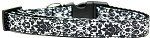 Fancy Black and White Nylon Ribbon Dog Collar (size: Medium Narrow)