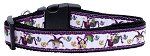 Mardi Gras Nylon Ribbon Dog Collars (size: large)