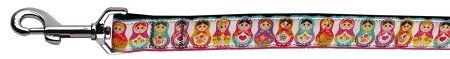 Pretty Nesting Dolls Nylon Ribbon Dog Collars