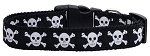Skulls Nylon Ribbon Dog Collars (size: large)