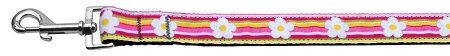 Striped Daisy Ribbon Dog Collars