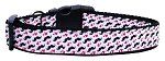 Moustache Love Ribbon Dog Collars (size: large)
