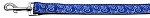 Blue and White Swirly Nylon Ribbon Dog Collars (size: 1 wide 4ft Leash)