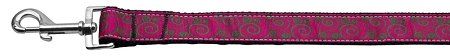 Pink and Lime Swirly Nylon Ribbon Dog Collars