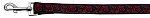 Red and Black Swirly Nylon Ribbon Dog Collars (size: 1 wide 4ft Leash)