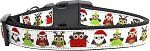 Santa Owls Ribbon Dog Collars (size: large)