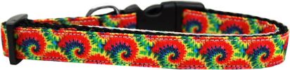 Tie Dye Nylon Ribbon Dog Collar