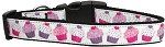 Pink and Purple Cupcakes Dog Collar (size: large)