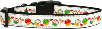 Christmas Cupcakes Nylon Dog Collar