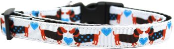 Doxie Love Nylon Ribbon Dog Collar