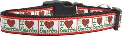 I Heart Santa Nylon Dog Collar (size: Medium Narrow)